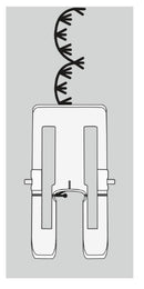 Pied ouvert semelle interchangeable