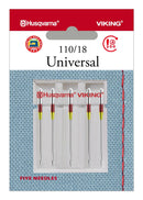 Aiguilles universelles 110/18 — paquet de 5 — Husqvarna Viking — 920691096
