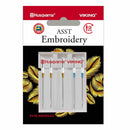 Husqvarna Viking Embroidery Needles Assorted Sizes 5-Pack — vue du fabricant